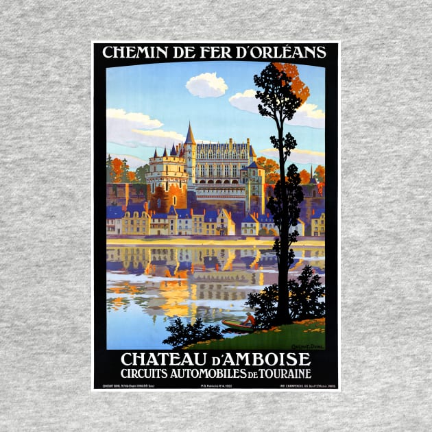 Vintage Travel Poster France Chateau dAmboise by vintagetreasure